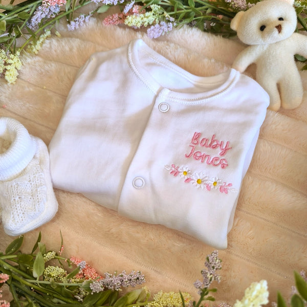 Personalised Daisy Sleepsuit for Girls