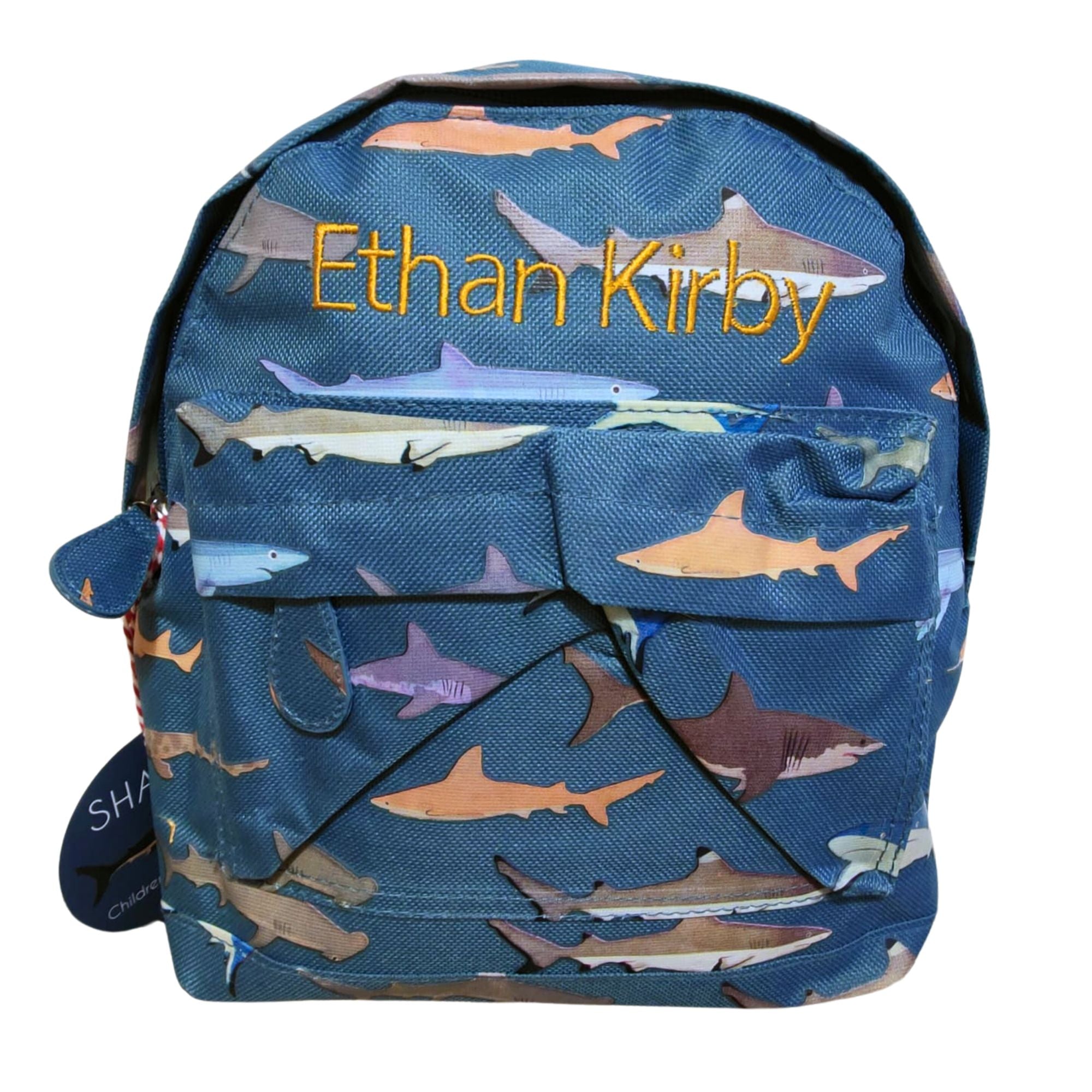 Personalised Shark Embroidered Backpack for Boys or Girls