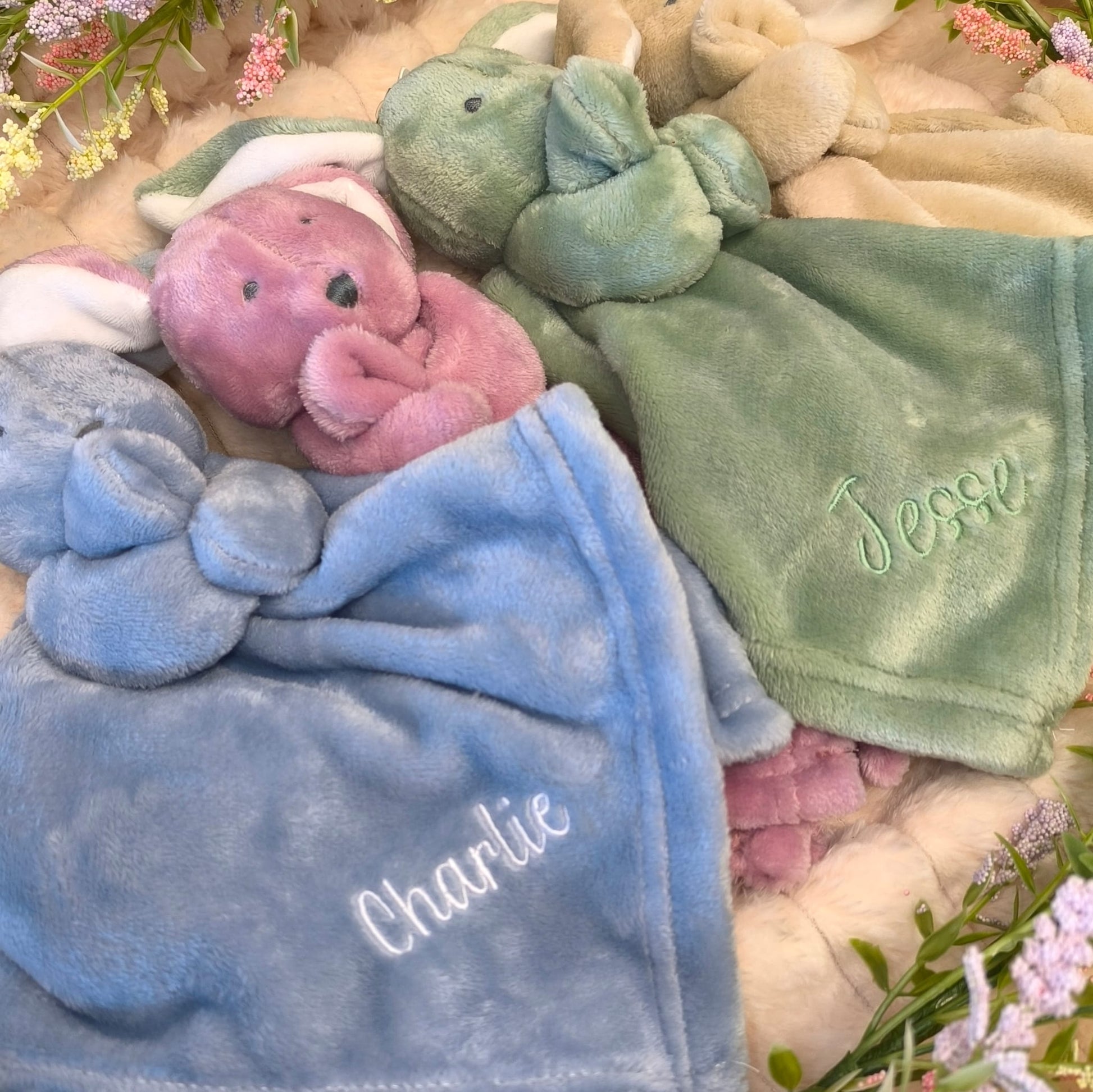 Personalised Bunny Comforter - Baby Comfort Blanket