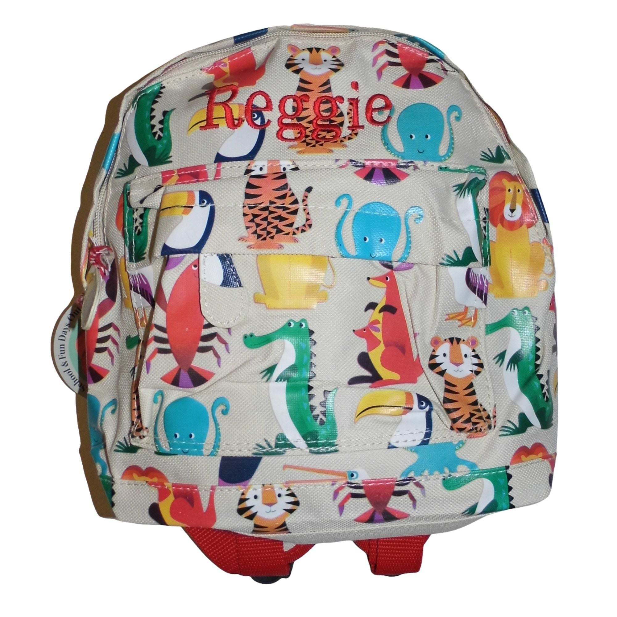 Personalised Colourful Creatures Kids Backpack