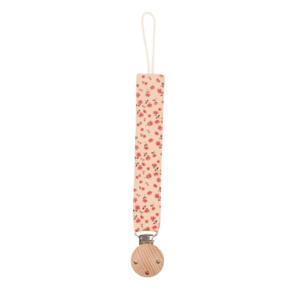Personalised Floral Dummy Clip with Embroidered Name