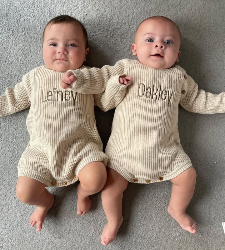 Dandelion Long Sleeve Knitted Baby Romper