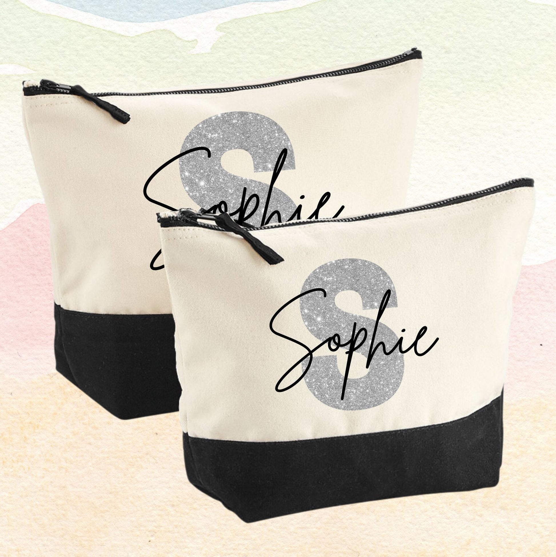 Personalised Cosmetics Bag with Name & Initial