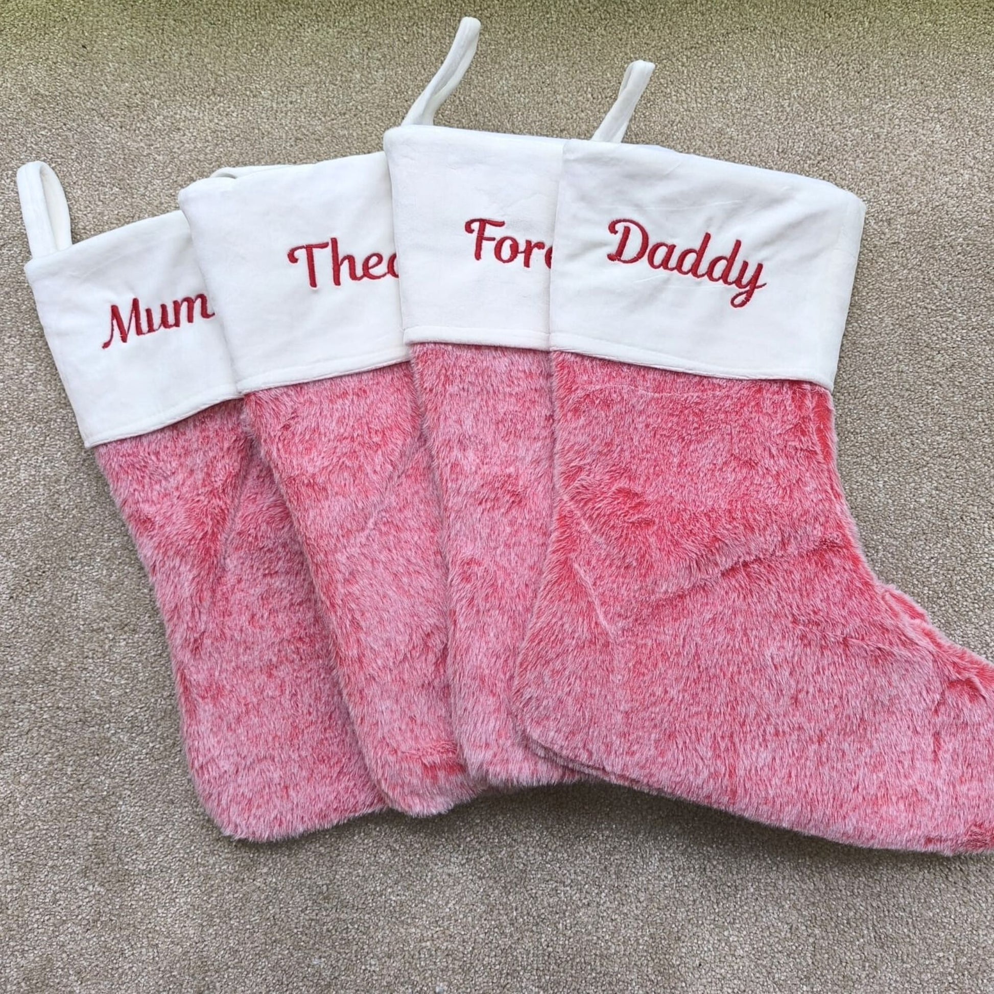 Personalise Faux Fur Christmas Stocking