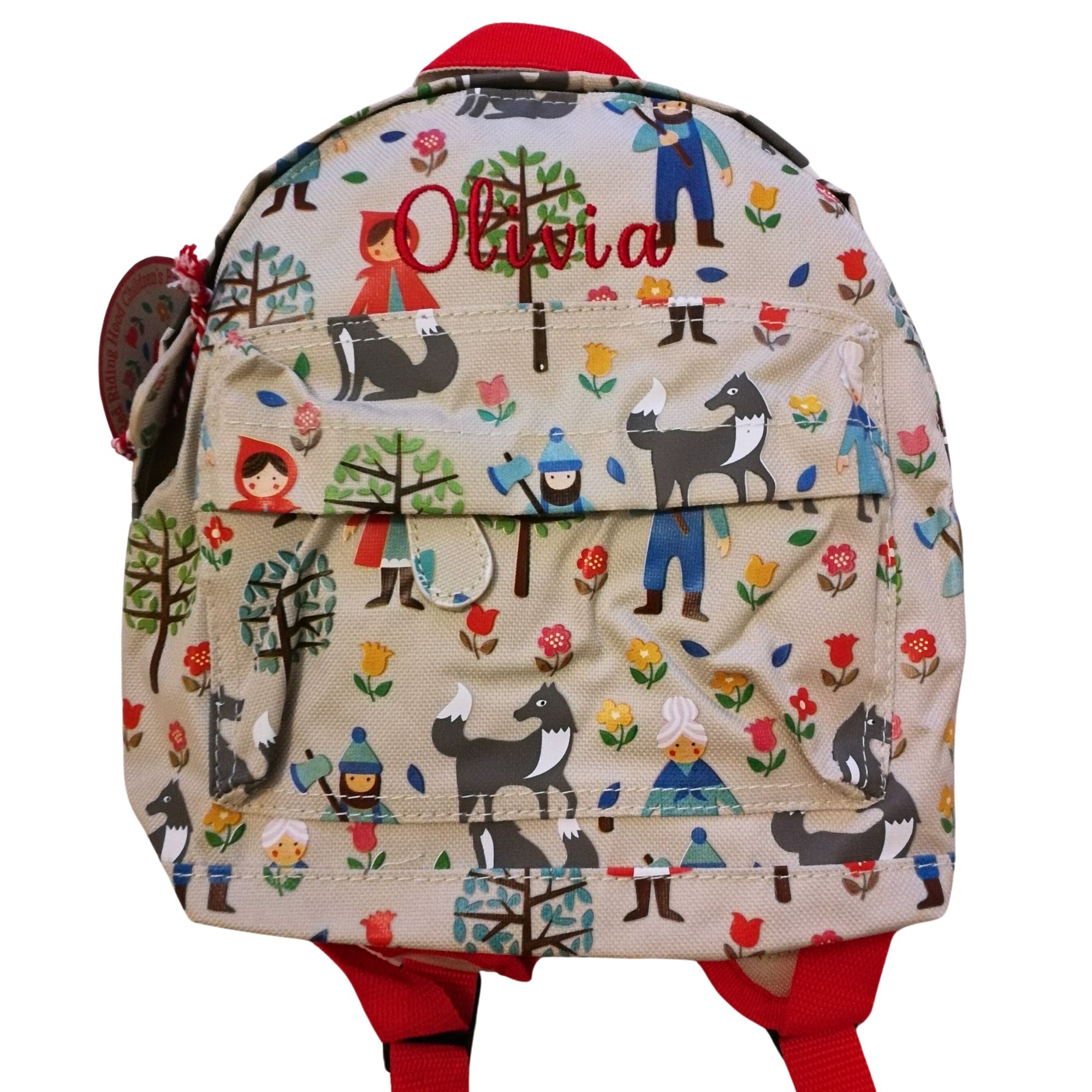Personalised Red Riding Hood Backpack for Girls