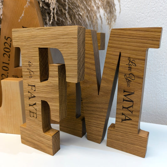 Personalised Solid Wooden Letter / Handcrafted Nursery Decor