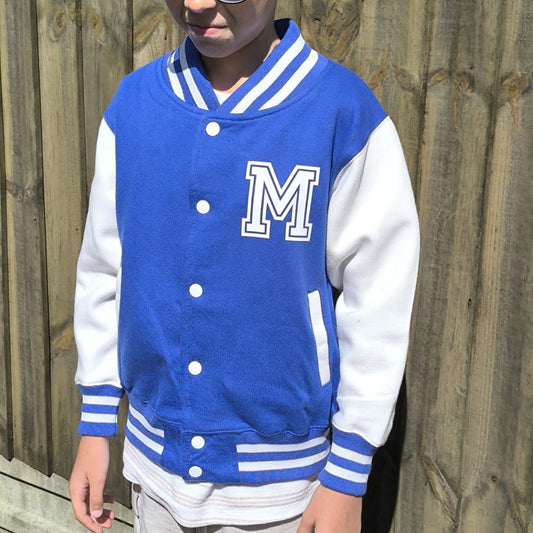 Personalised Kids Varsity Jacket - Letterman Style
