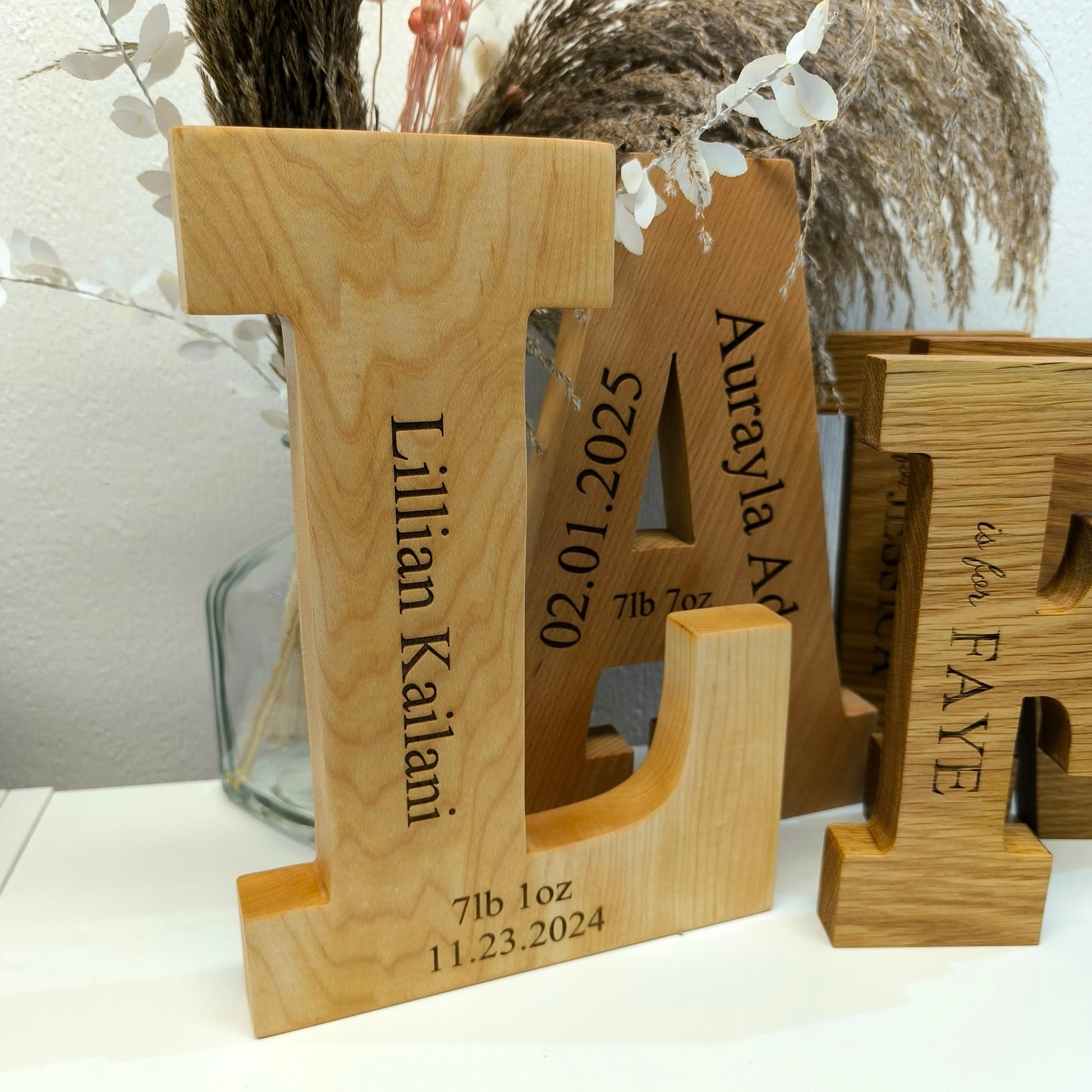 Personalised Solid Wooden Letter / Handcrafted Nursery Decor