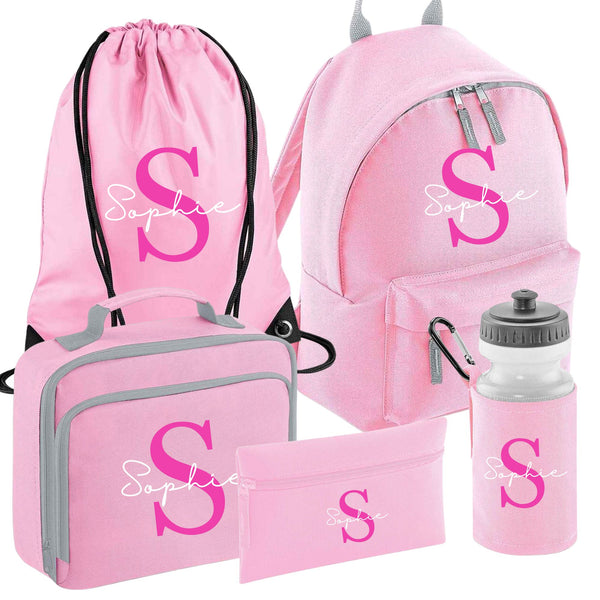 Personalised Children's Back to School Set - Name & Initial