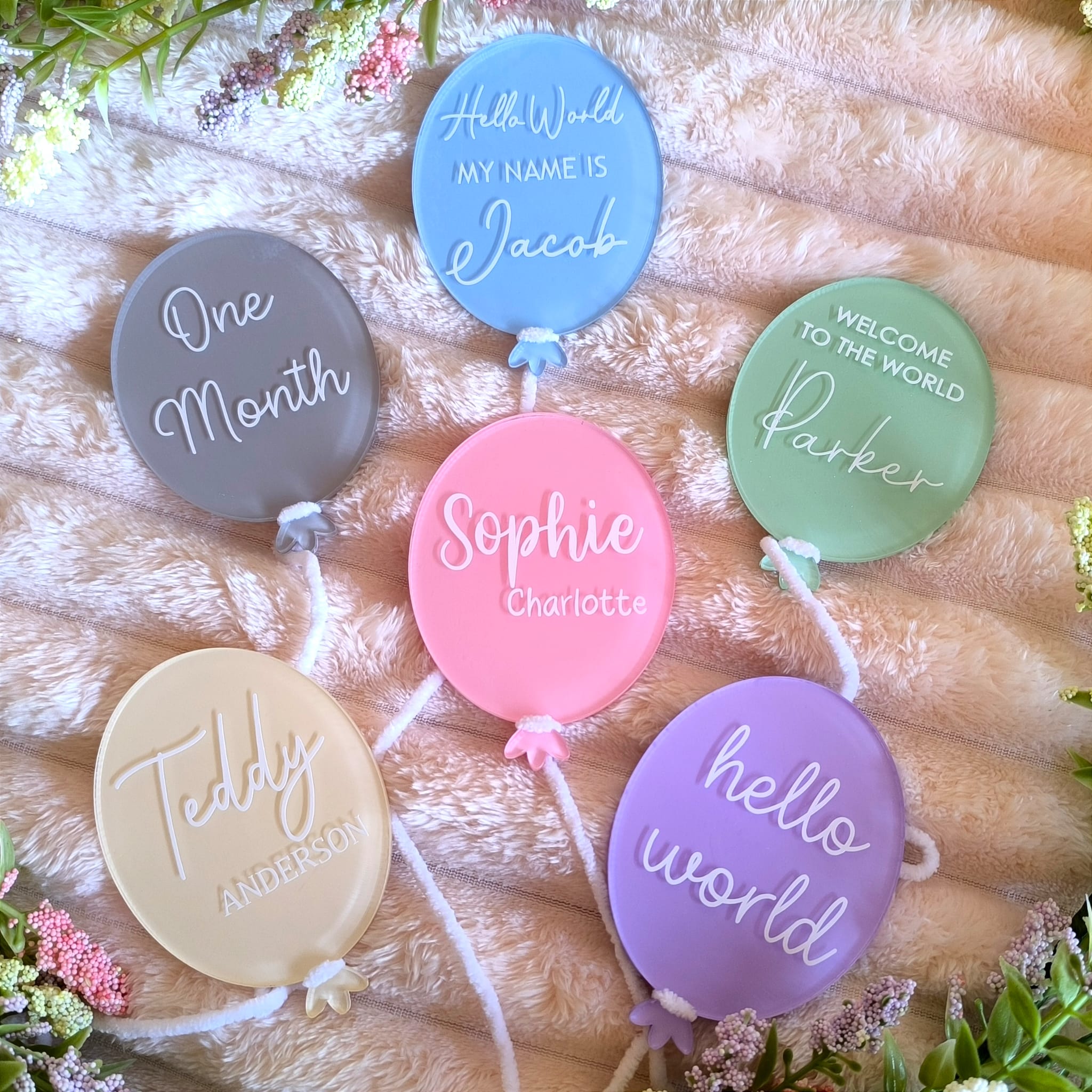 Personalised Baby Announcement Balloon / Baby Milestone