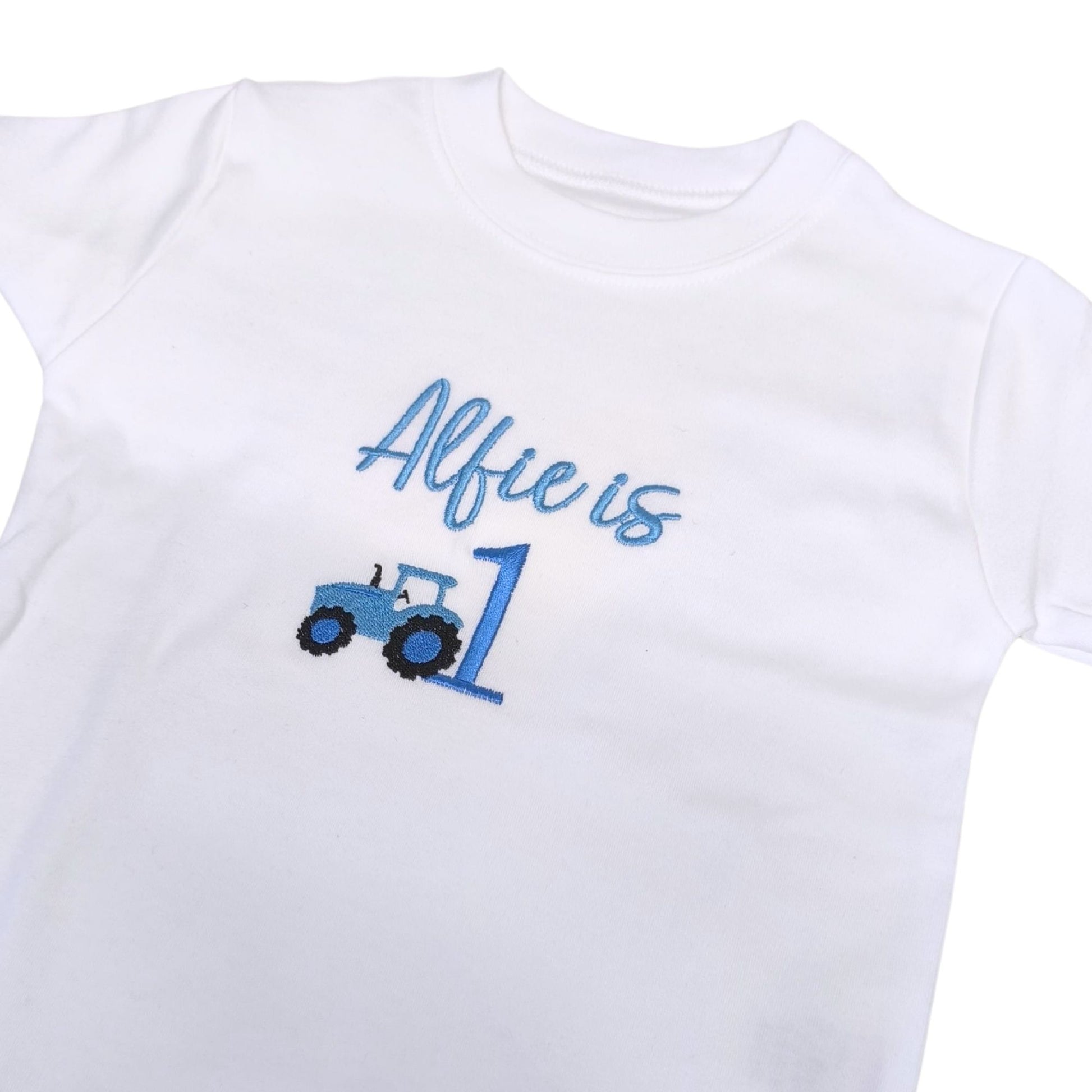 Personalised Boys Tractor Birthday T-Shirt