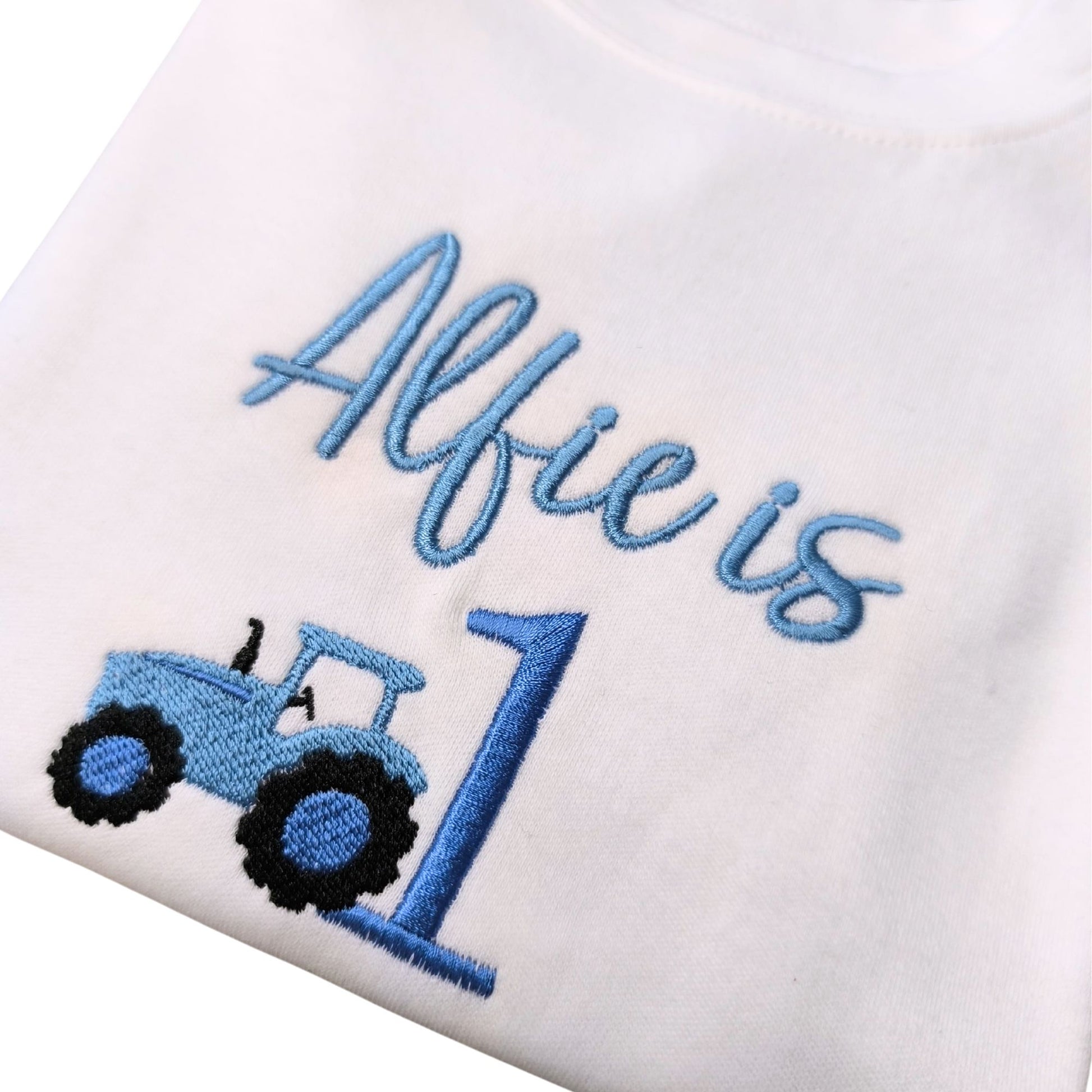 Personalised Boys Tractor Birthday T-Shirt