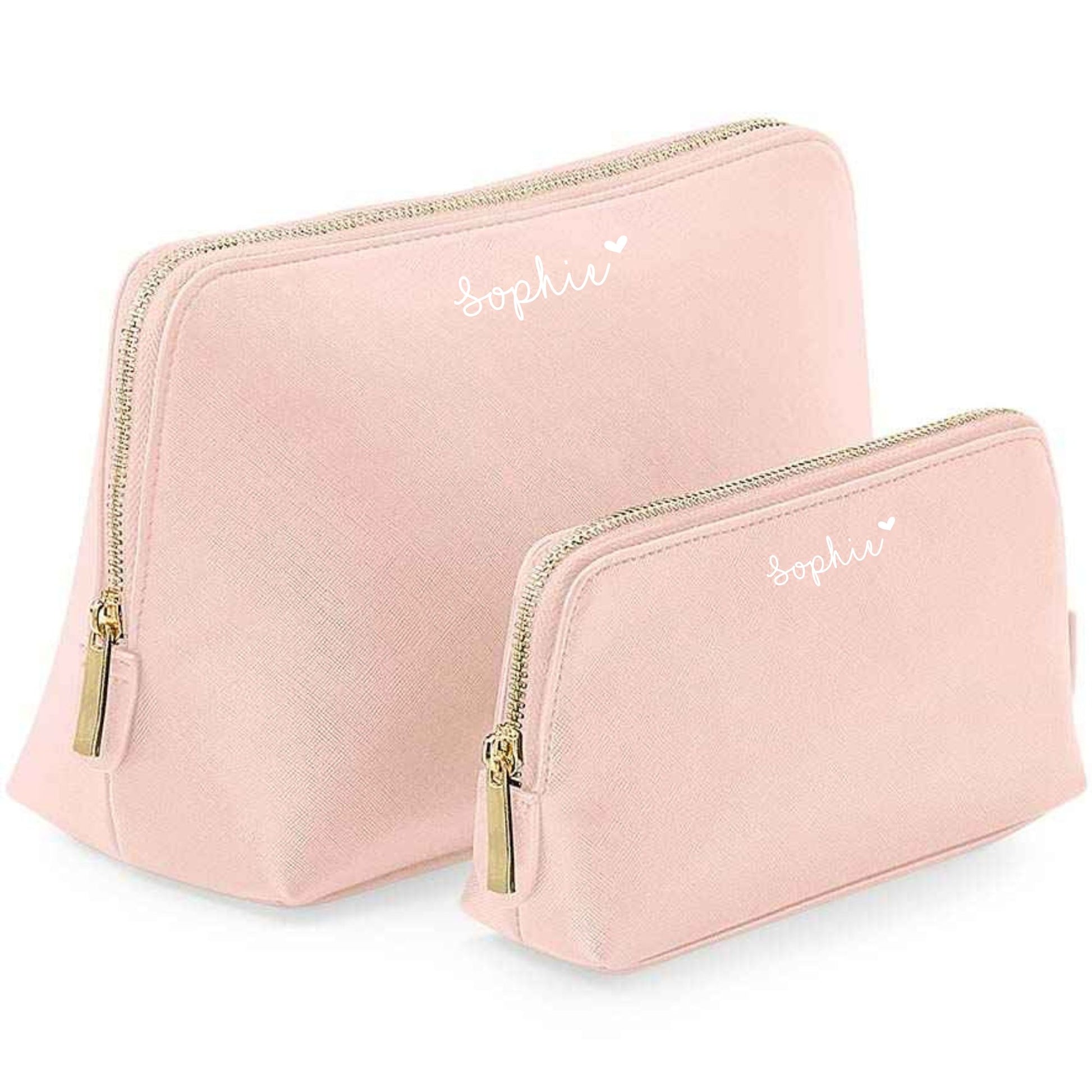 Personalised PU Leather Make Up Bag With Initials or Name