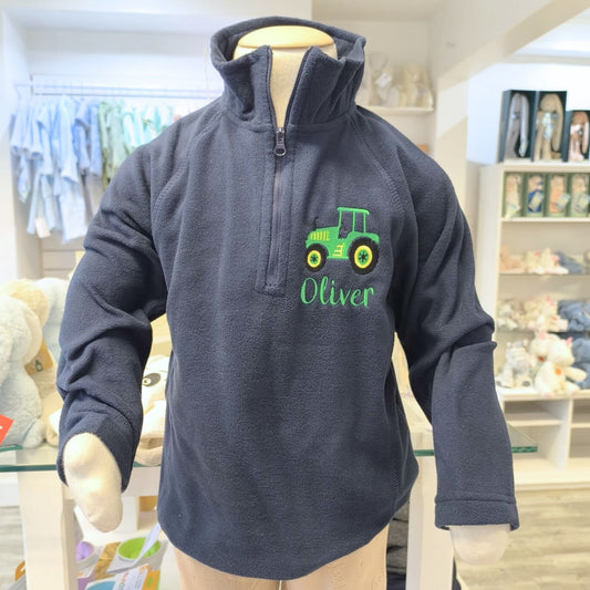 Personalised Boys Tractor Fleece