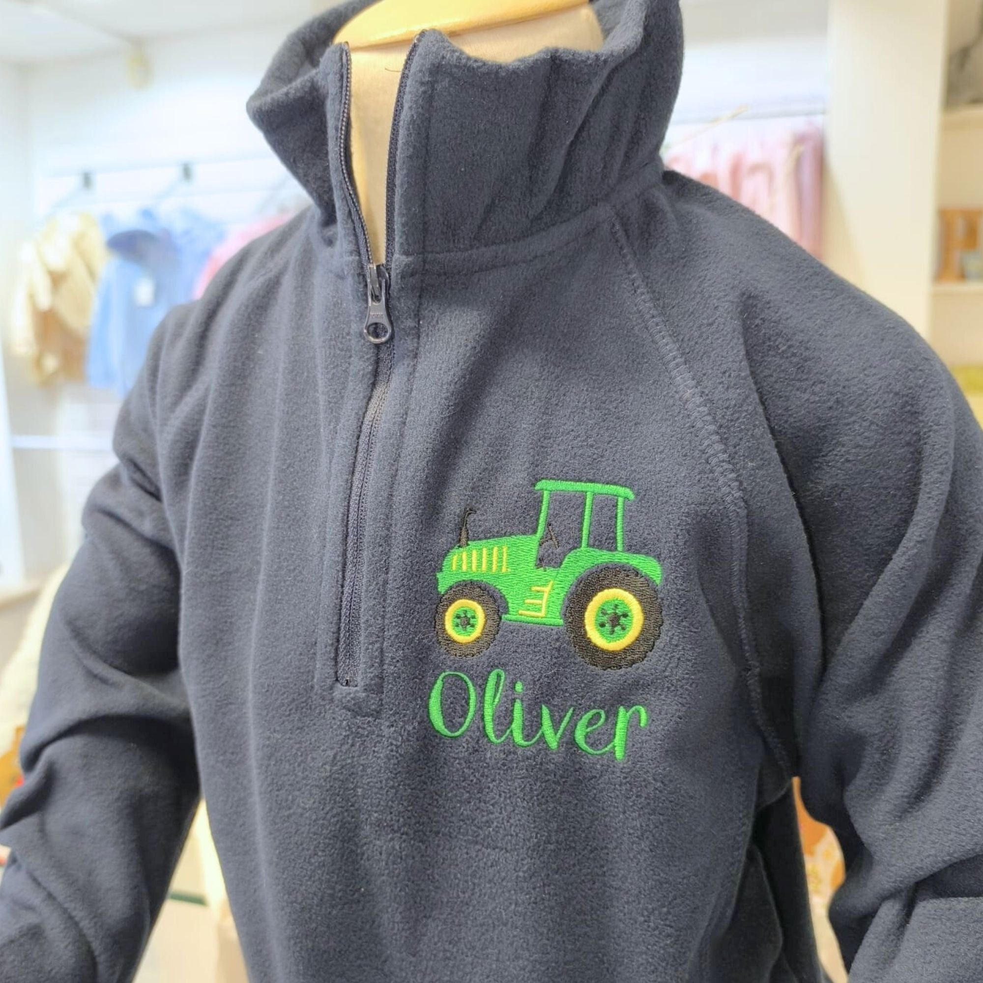 Personalised Boys Tractor Fleece