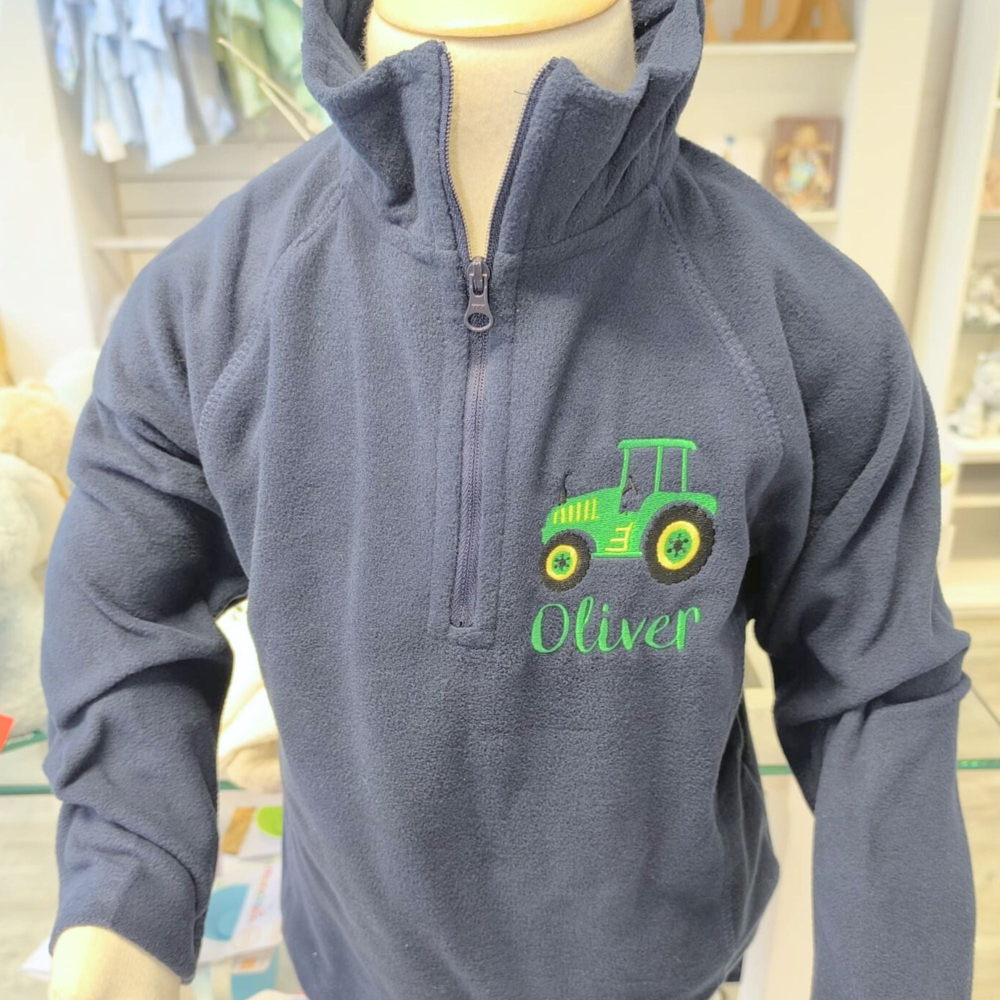 Personalised Boys Tractor Fleece