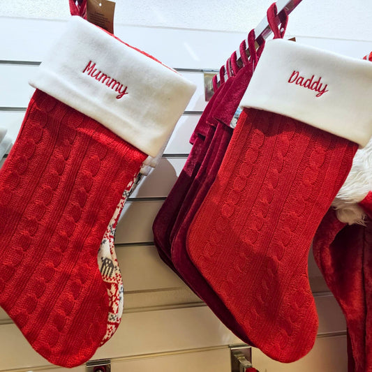 Personalised Cable Knit Christmas Stocking