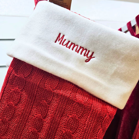 Personalised Cable Knit Christmas Stocking