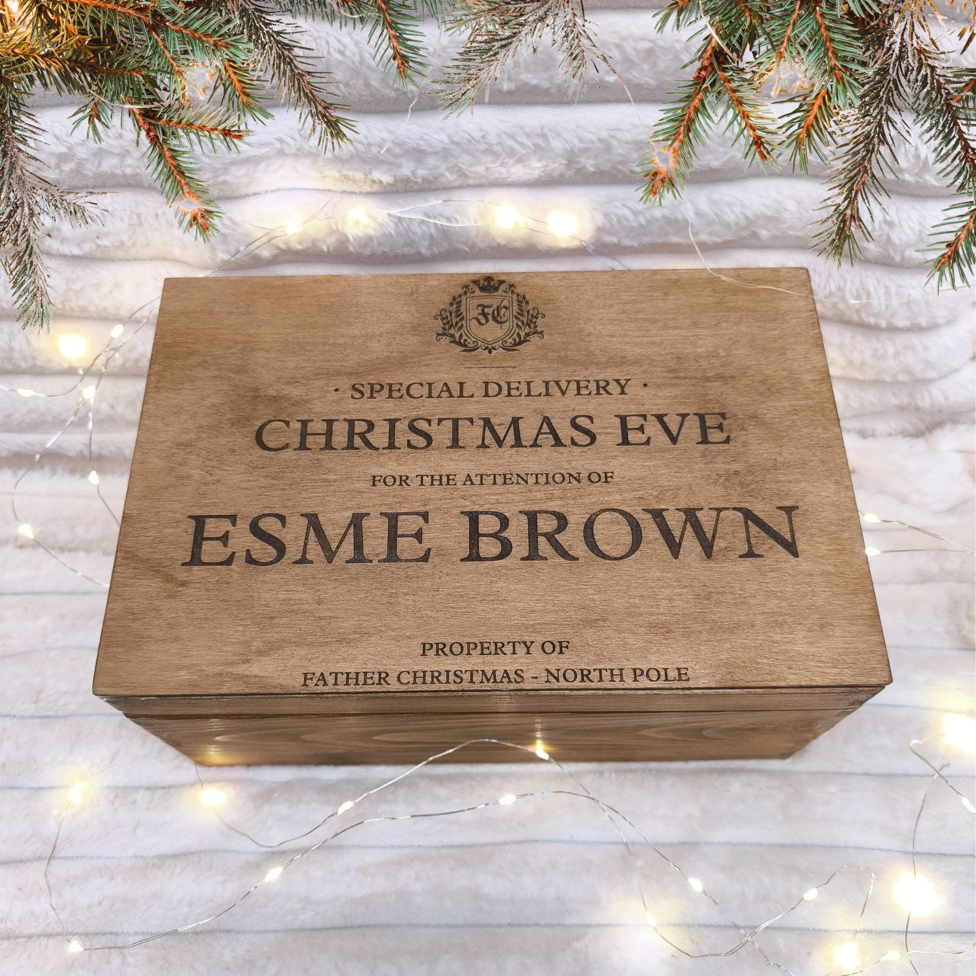 Personalised Wooden Christmas Eve Box