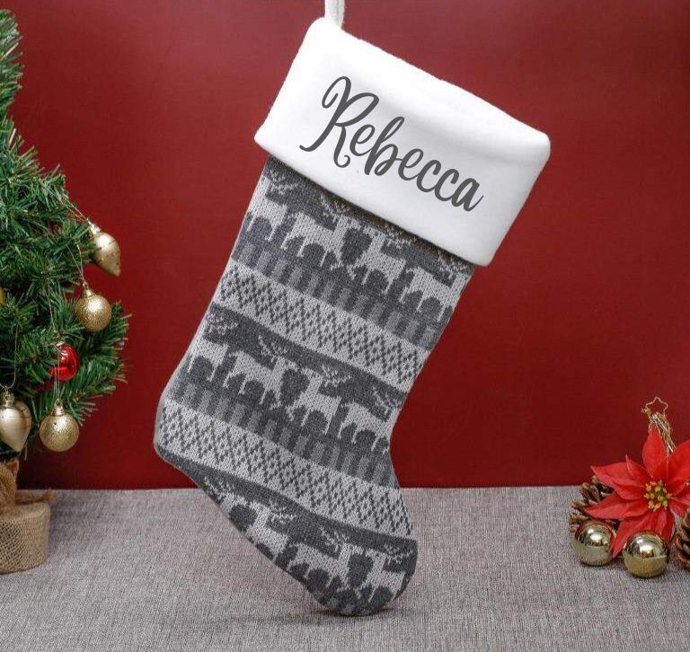 Personalised Nordic Reindeer Christmas Stocking