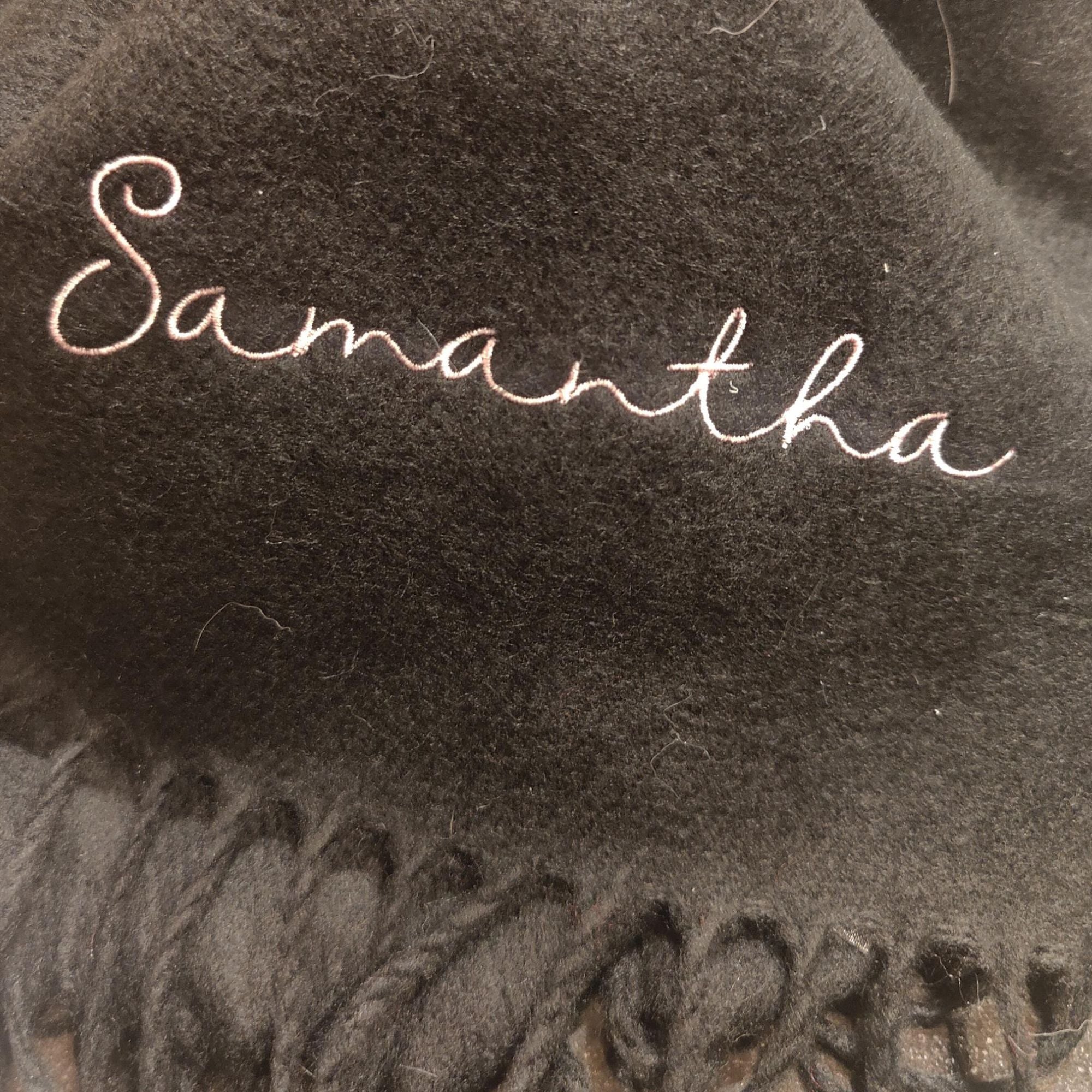 Embroidered Personalised Scarf for Women & Men