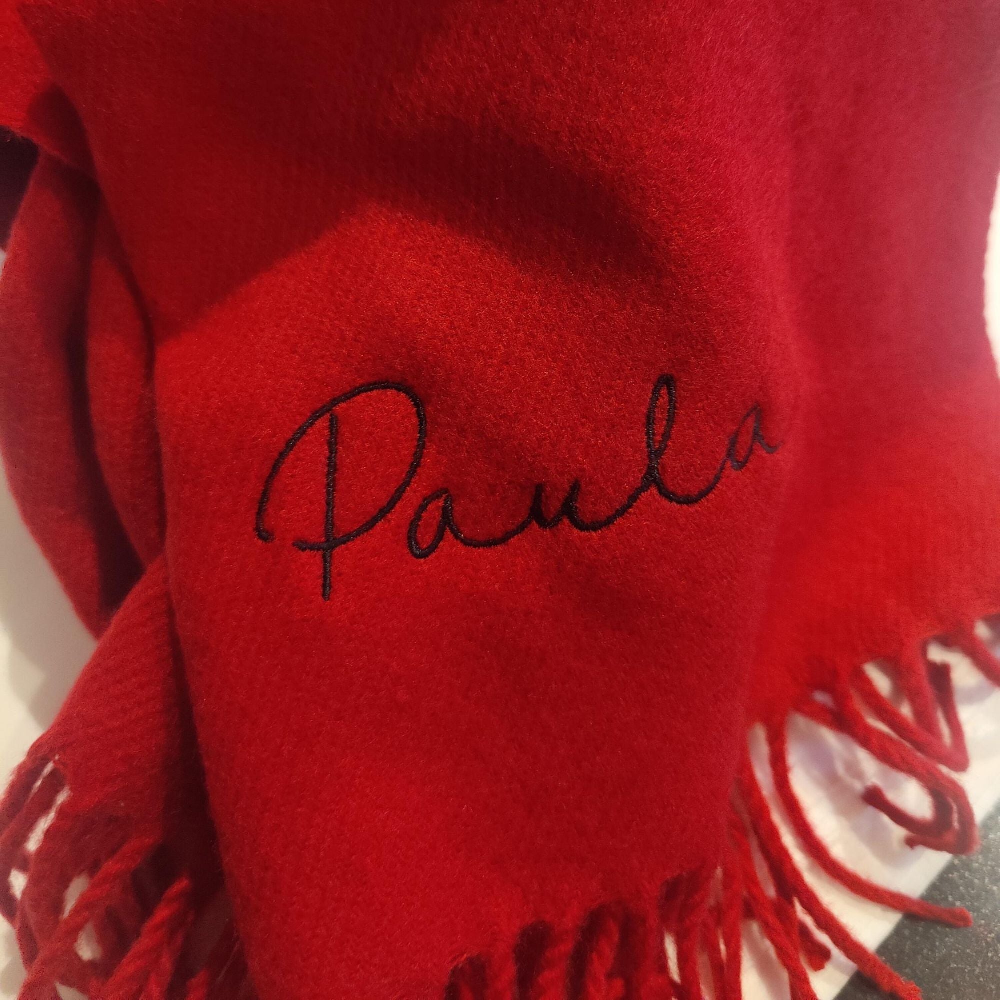Embroidered Personalised Scarf for Women & Men