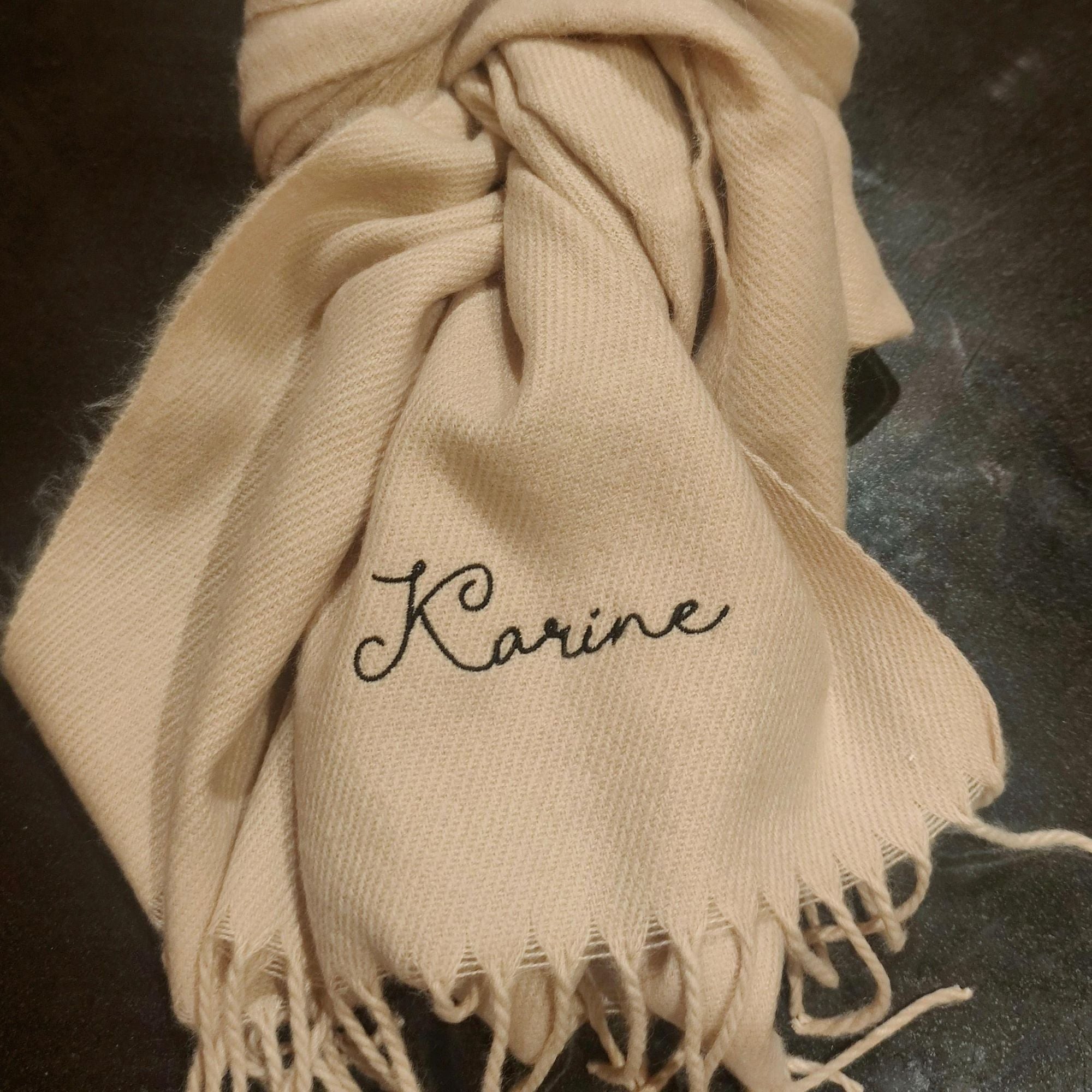 Embroidered Personalised Scarf for Women & Men