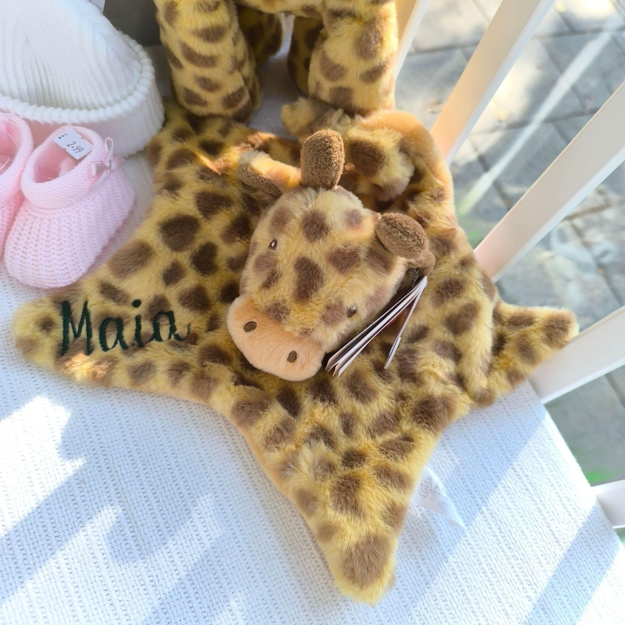 Personalised Giraffe Comforter for Baby