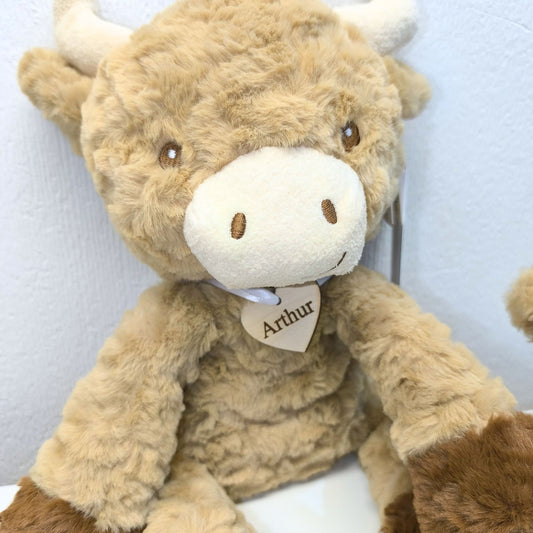 Keeleco Hamish Highland Cow Soft Toy - 15cm or 25cm - Personalised