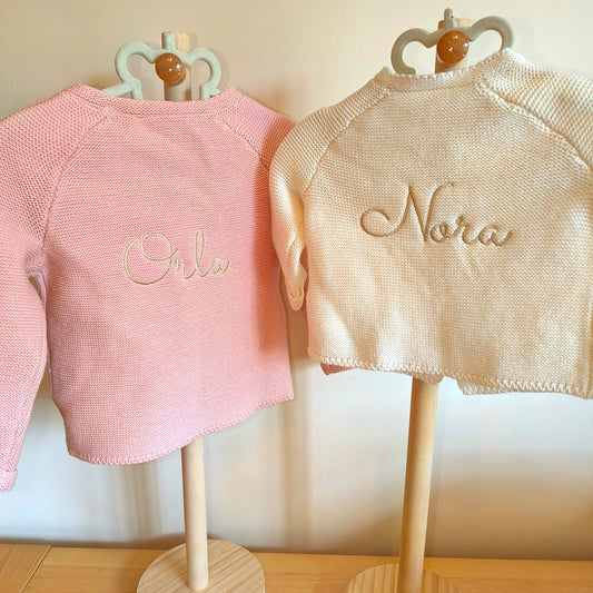 Personalised Baby Knitted Cardigan