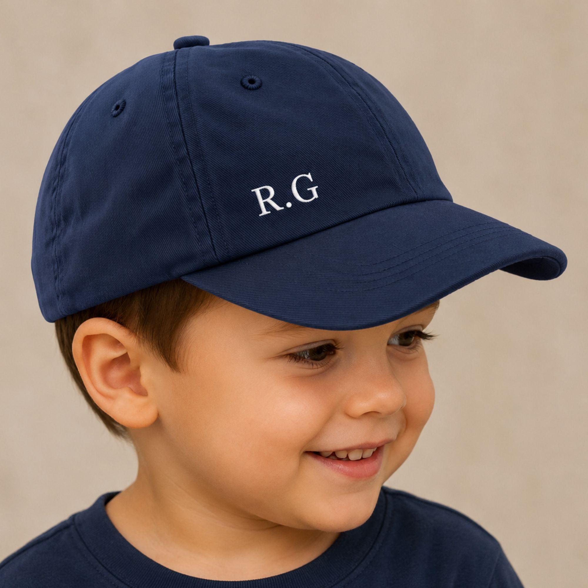 Personalised Kids Low Profile Baseball Cap – 3-12 Years
