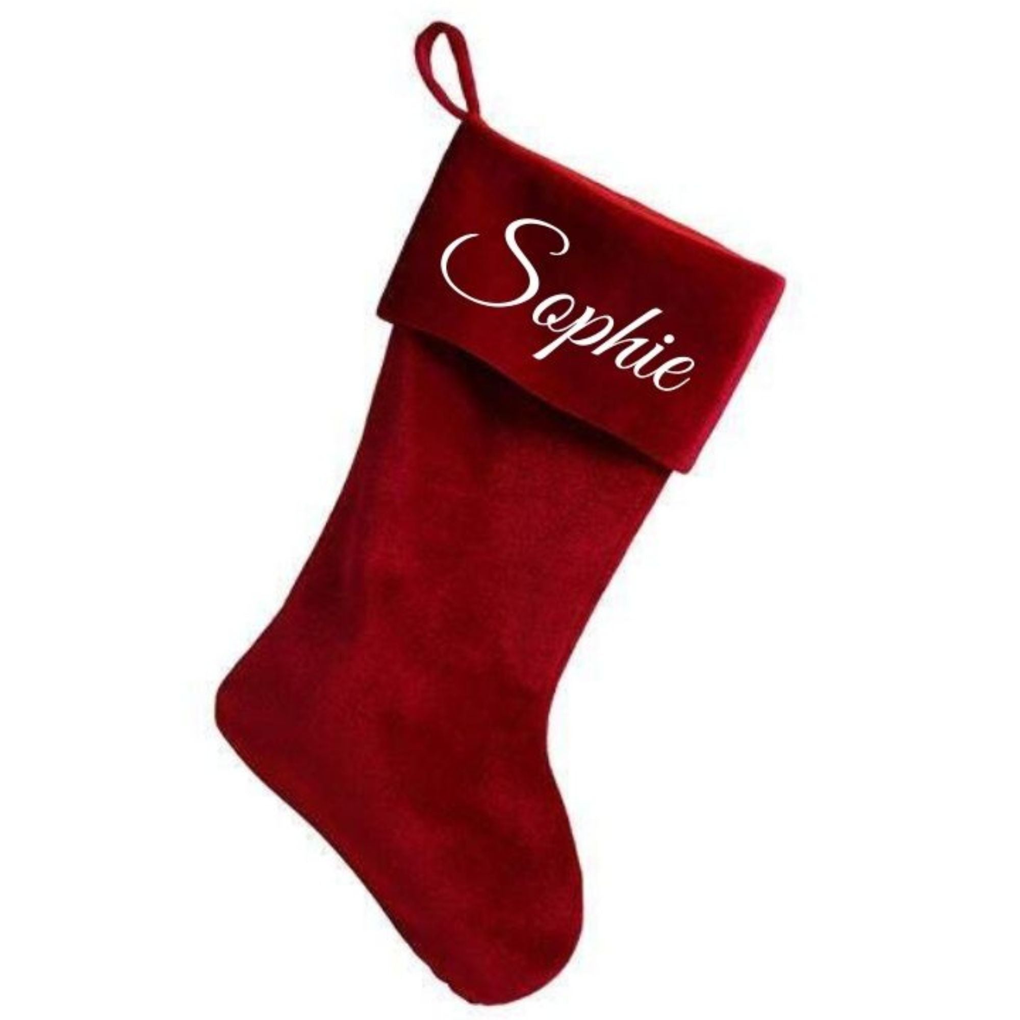 Personalised Red Velvet Stocking