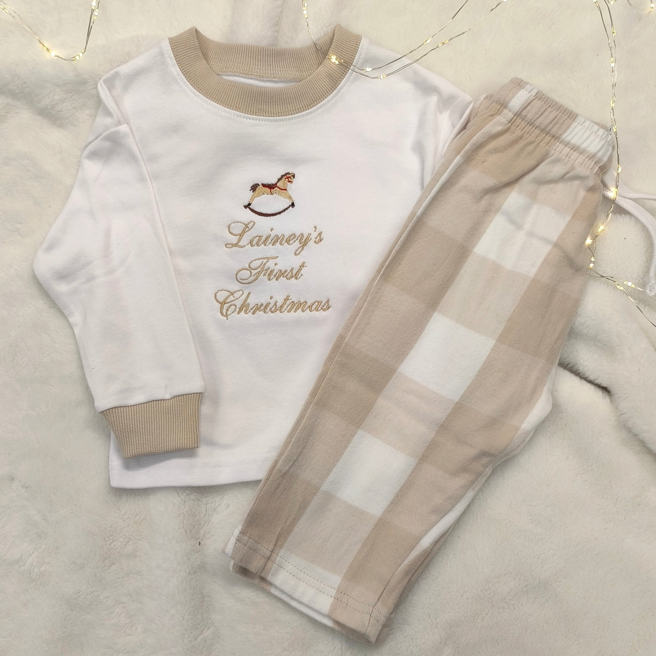 Personalised Christmas Pyjamas for Kids - Rocking Horse