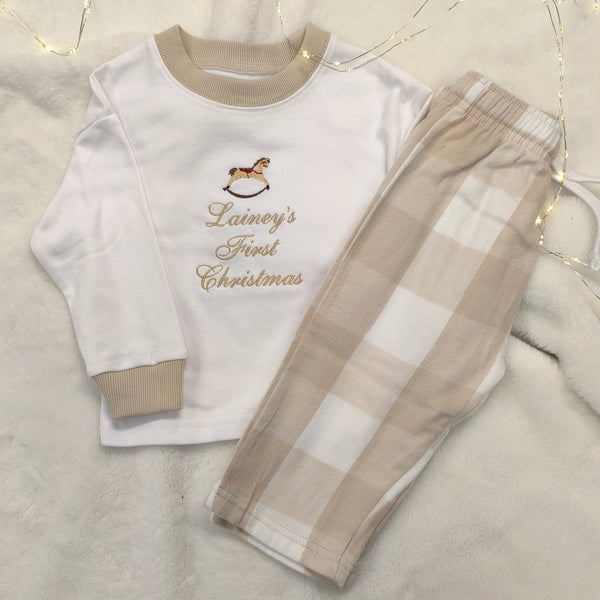 Personalised Christmas Pyjamas for Kids - Rocking Horse