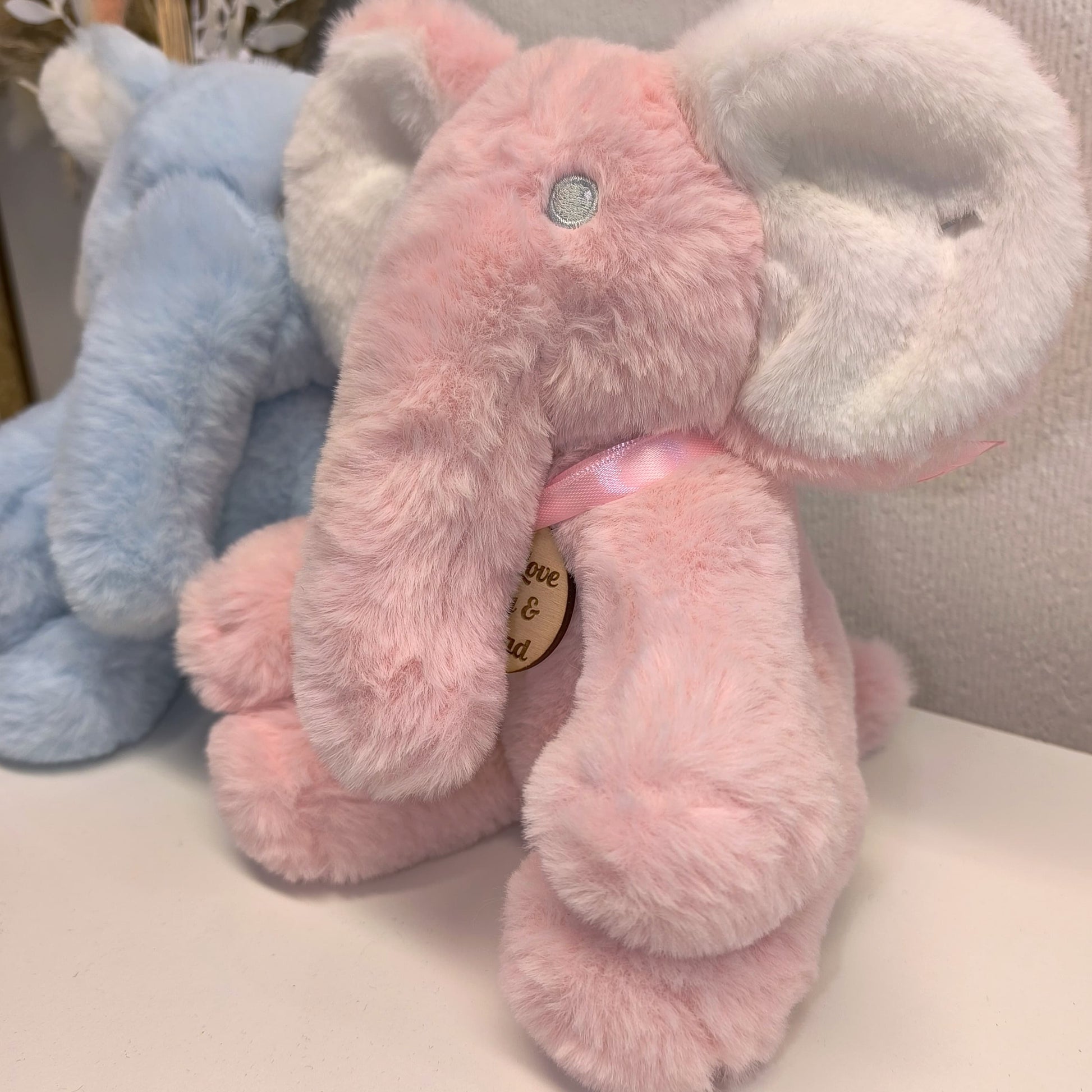 Personalised Elephant Soft Toy by R'Pet Pals - Engraved Tag