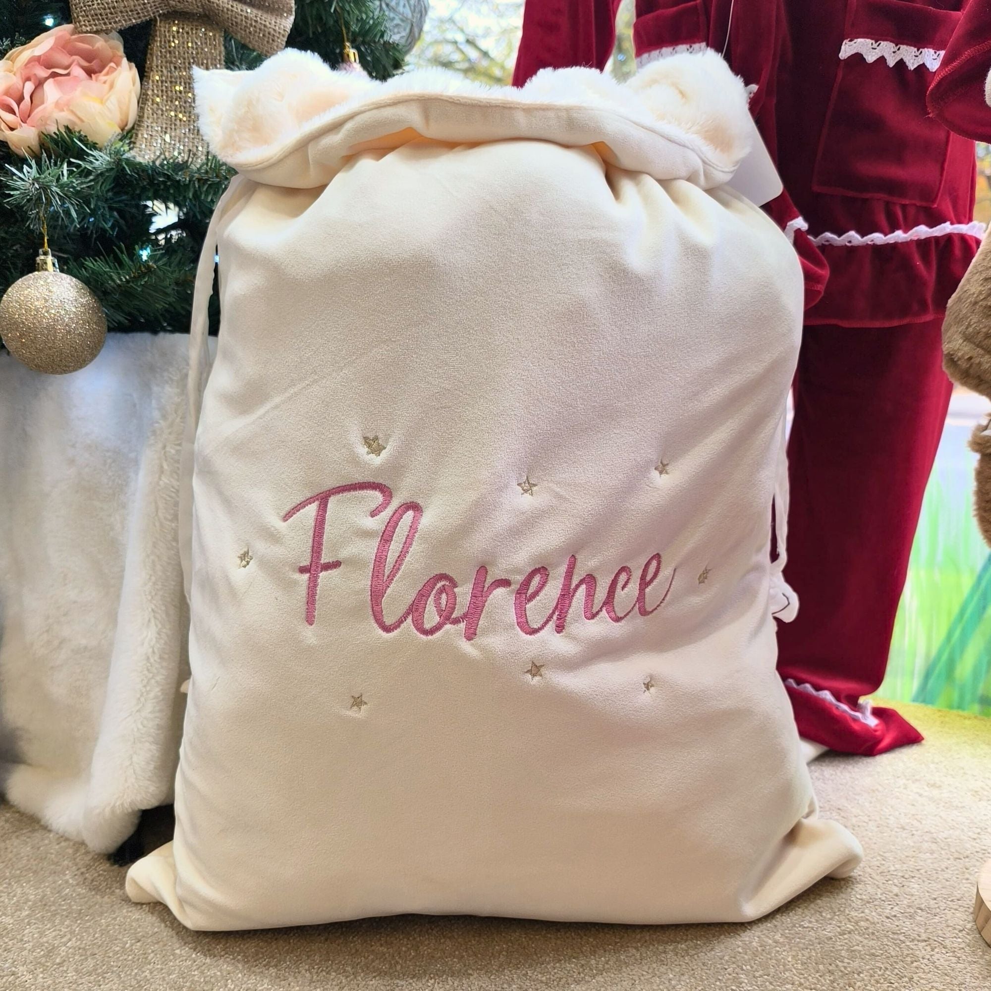 Personalised Christmas Sack - Luxury Faux Fur & Velvet