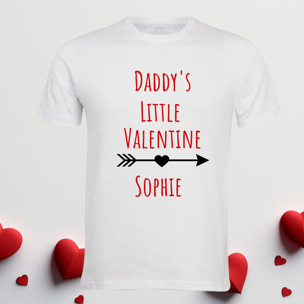 Daddy's Little Valentine Personalised T-Shirt