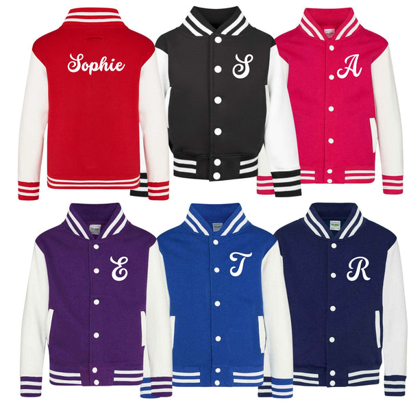 Personalised College Varsity Jacket for Children & Adults