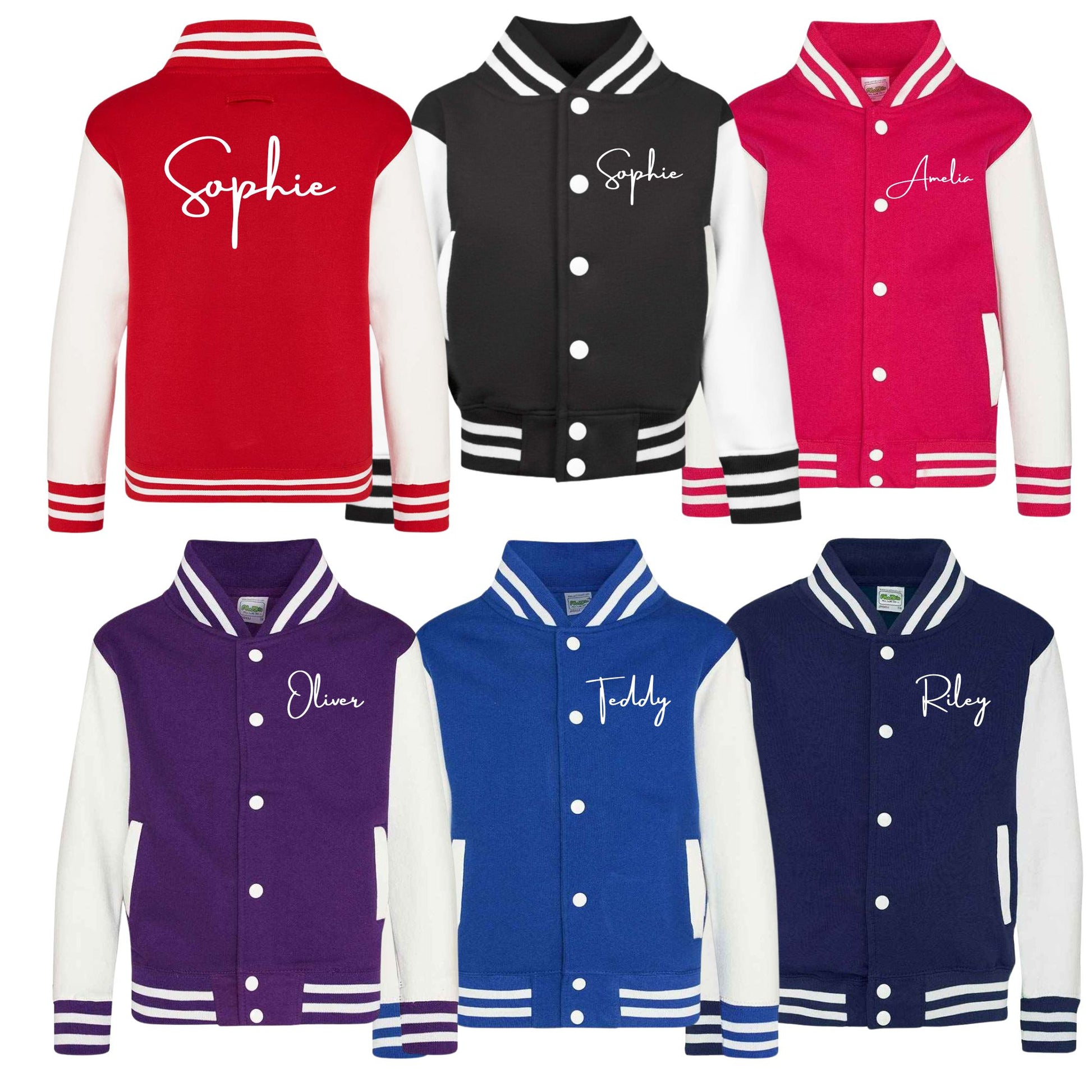 Personalised Kids Letterman Jacket - College Style