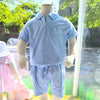 Boys Personalised Zip-Up Polo Shirt and Shorts Set with Embroidered Initials