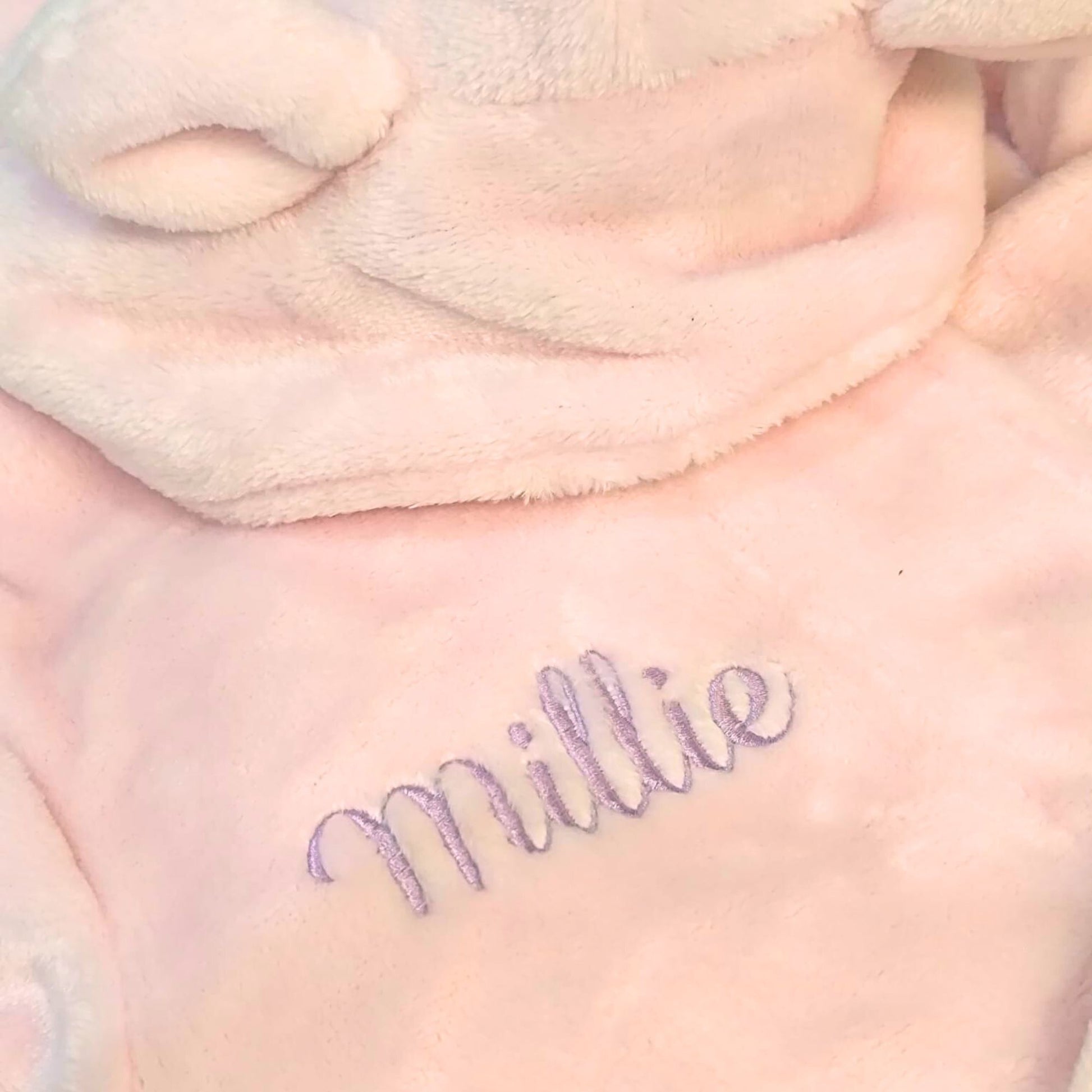 Personalised Baby Dressing Gown with Bear Ears