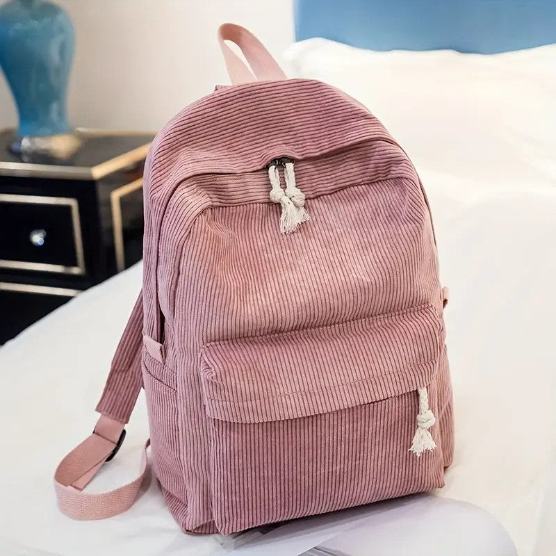 Personalised Corduroy Backpack for Kids - Embroidered Name