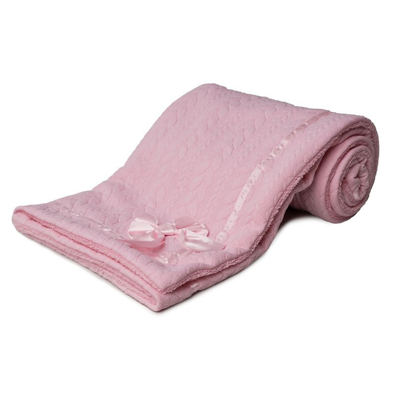 Personalised Cable Knit Blanket with Sherpa Fleece Lining