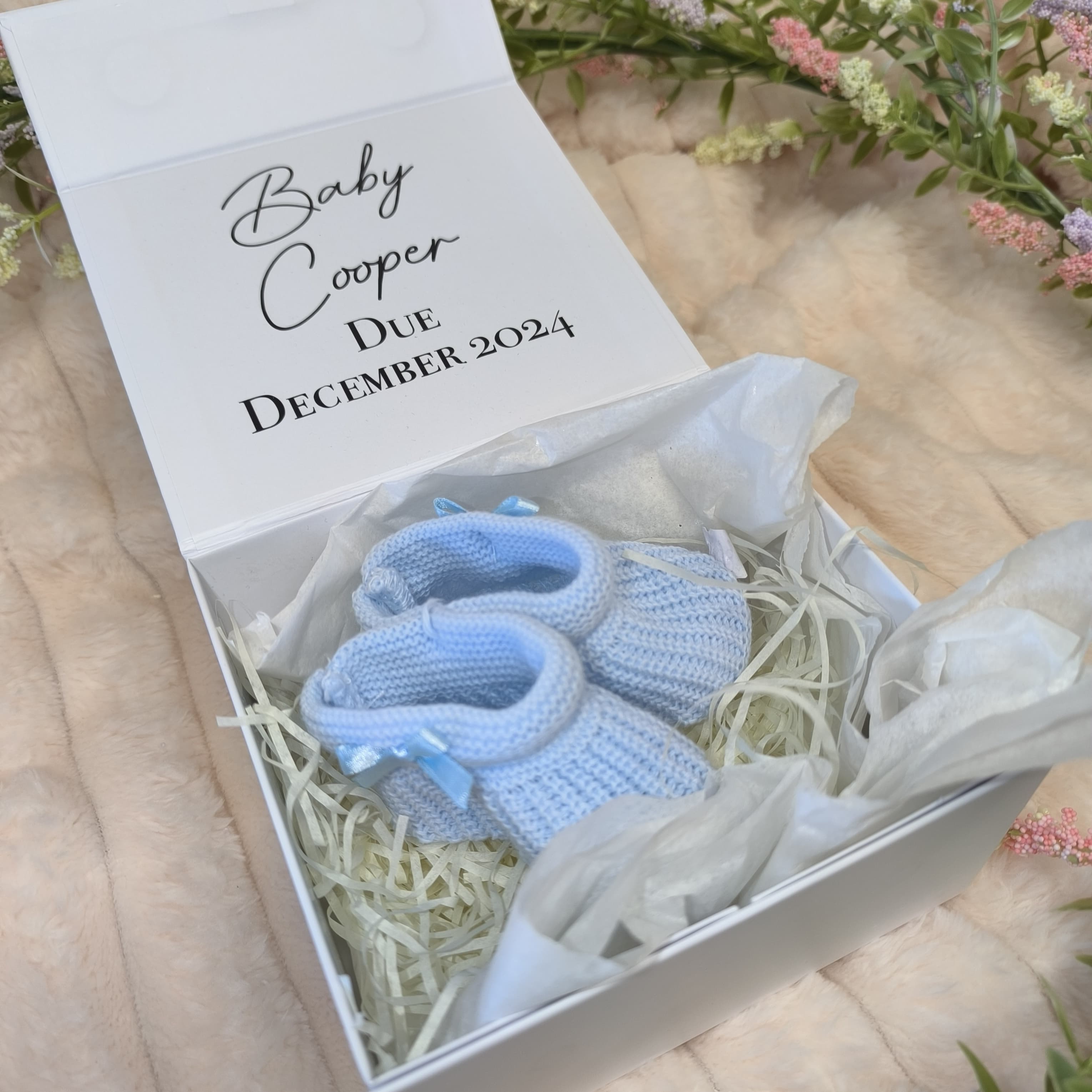 Personalised Pregnancy Announcement Box with Custom Message