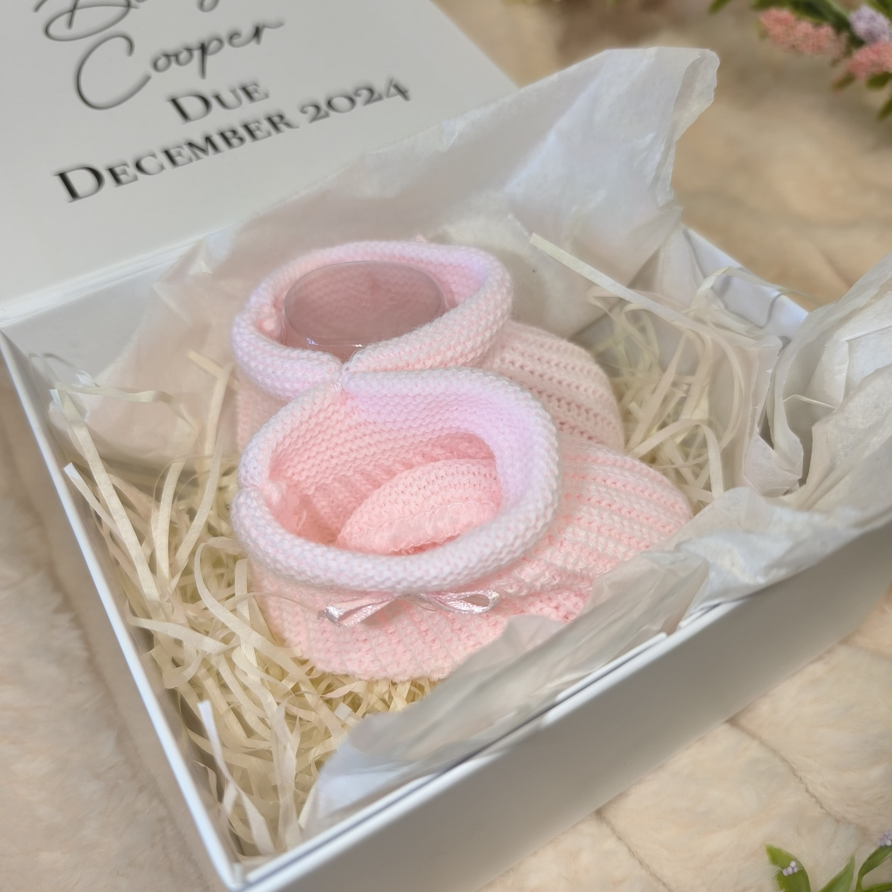 Personalised Pregnancy Announcement Box with Custom Message