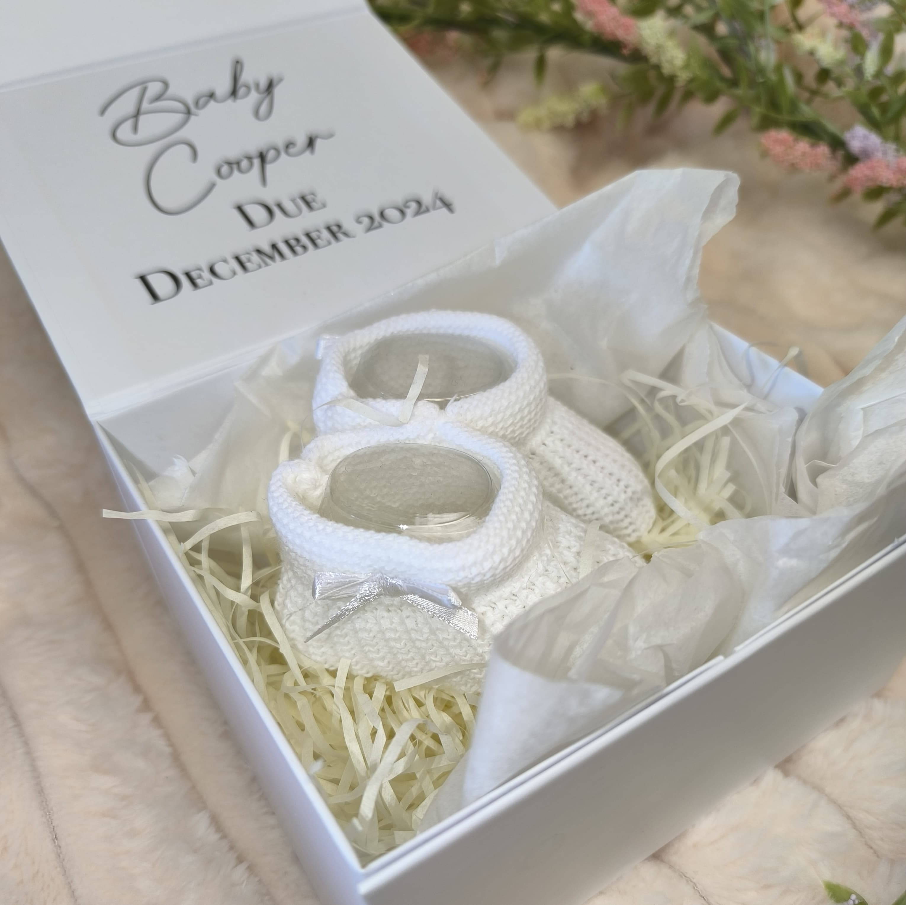 Personalised Pregnancy Announcement Box with Custom Message