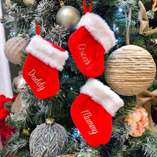 Personalised Mini Stocking Christmas Tree Decoration