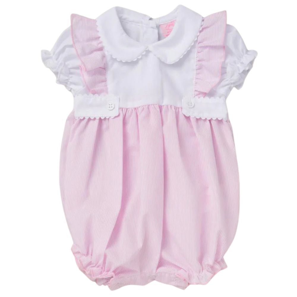 Rock A Bye Baby Girls Striped Romper - Plain or Personalised