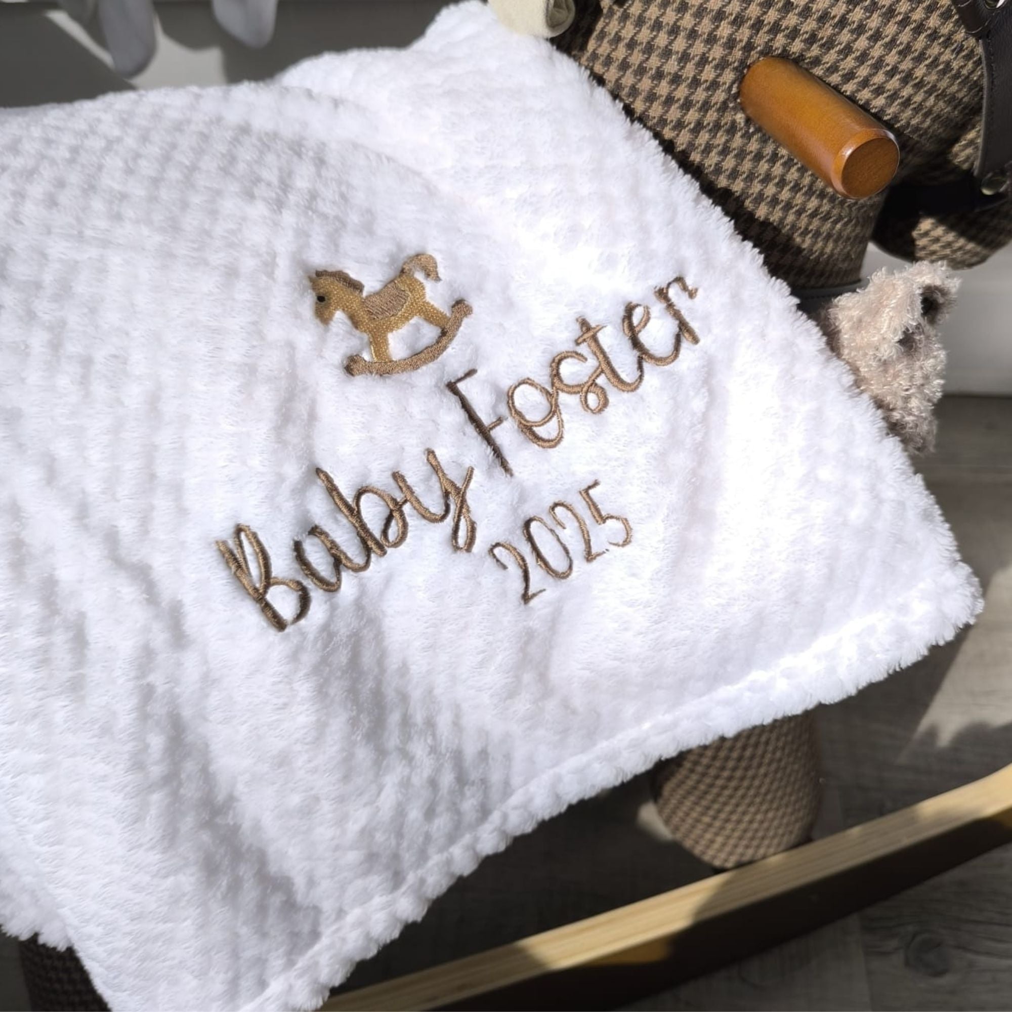 Personalised Rocking Horse Blanket