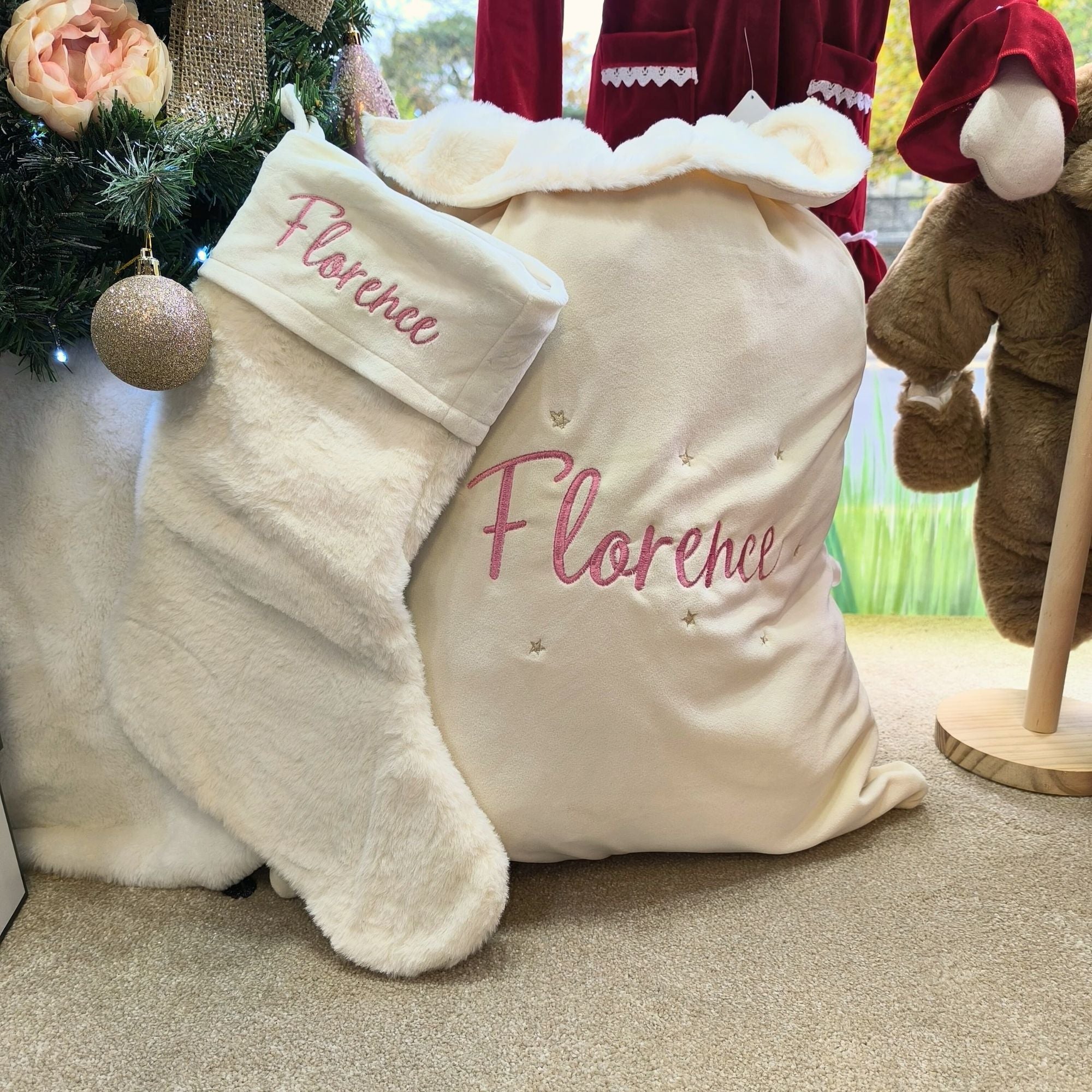 Personalised Christmas Sack - Luxury Faux Fur & Velvet